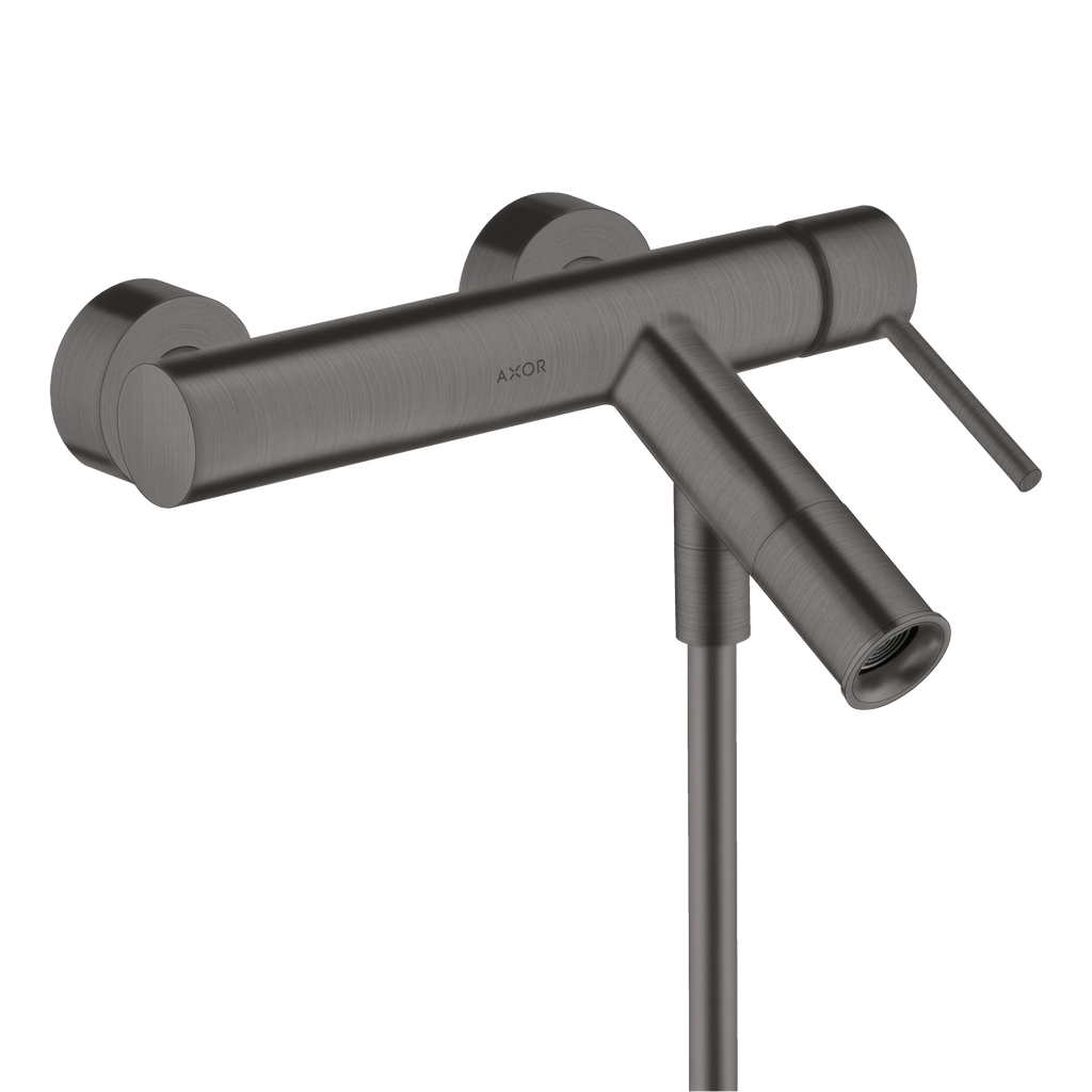 AXOR Starck Single Pin Handle Bath & Shower Mixer Faucet from Brandt in Brushed Black Chrome finish