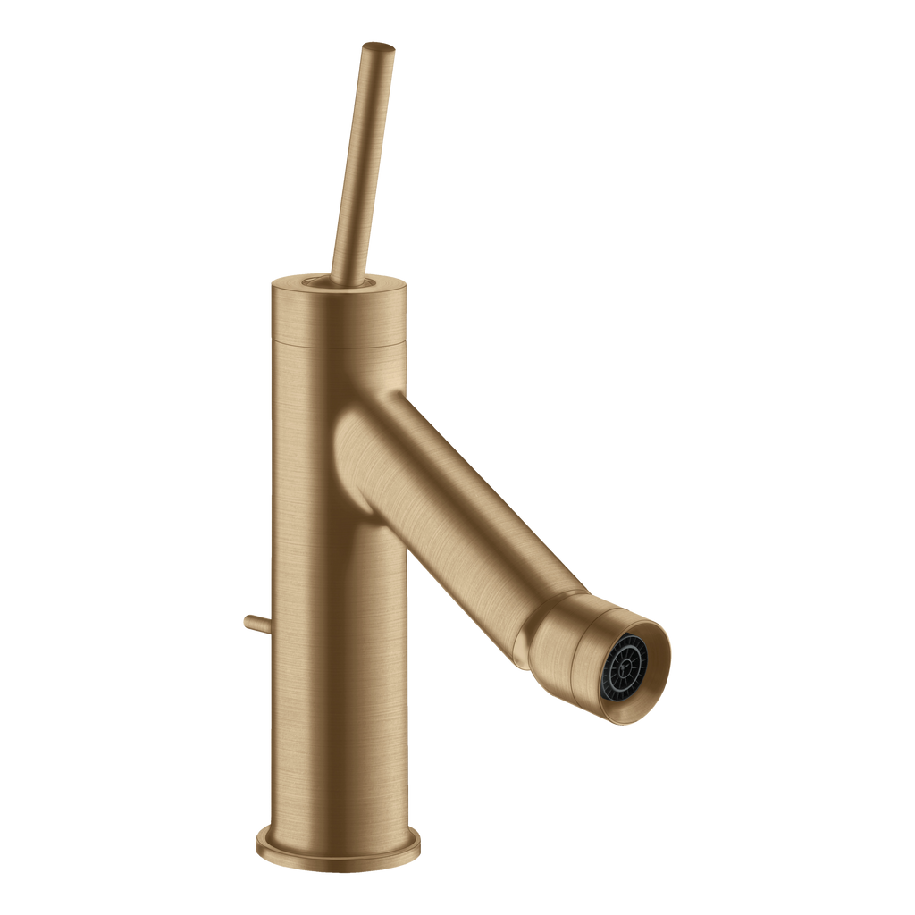 AXOR Starck Single Pin Handle Bidet Mixer Faucet with Pop-Up Waste Set from Brandt in Brushed Bronze finish