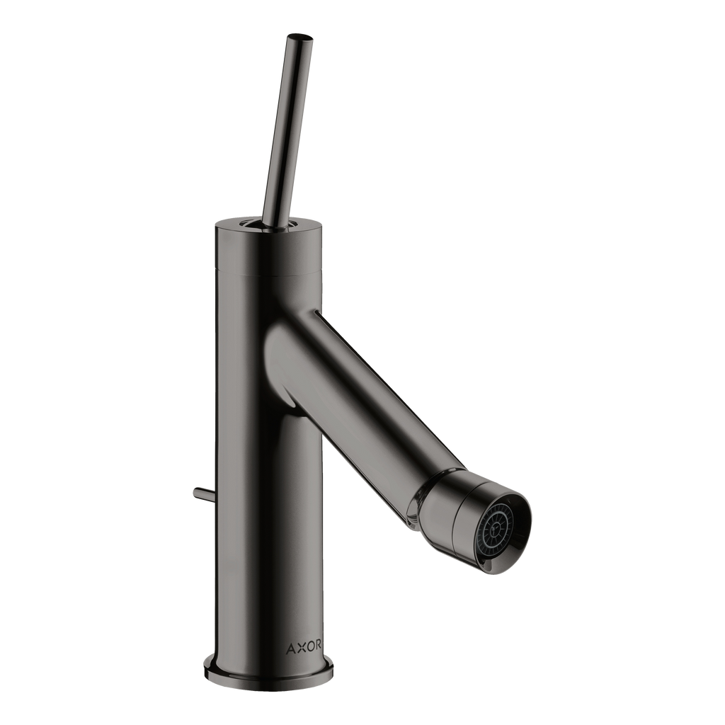AXOR Starck Single Pin Handle Bidet Mixer Faucet with Pop-Up Waste Set from Brandt in Polished Black Chrome finish