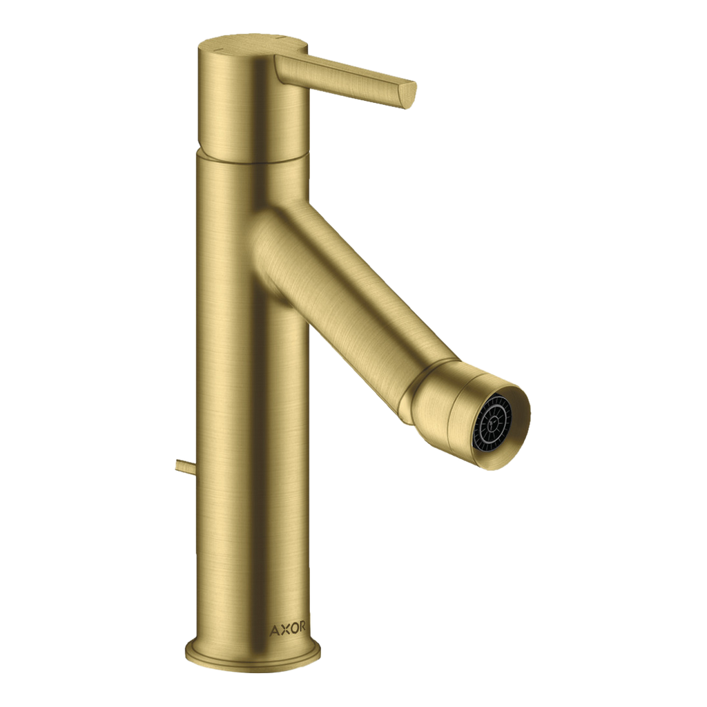 AXOR Starck Single Lever Handle Bidet Mixer Faucet with Pop-Up Waste Set from Brandt in Brushed Brass finish