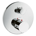 AXOR Starck Concealed Bath & Shower Thermostat with Shut-Off Diverter Valve from Brandt in Chrome finish