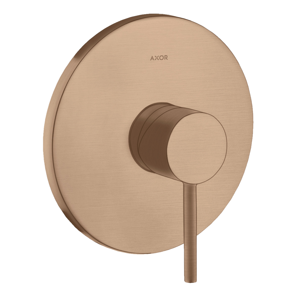 AXOR Starck Single Pin Handle Concealed Shower Mixer Faucet from Brandt in Brushed Red Gold finish