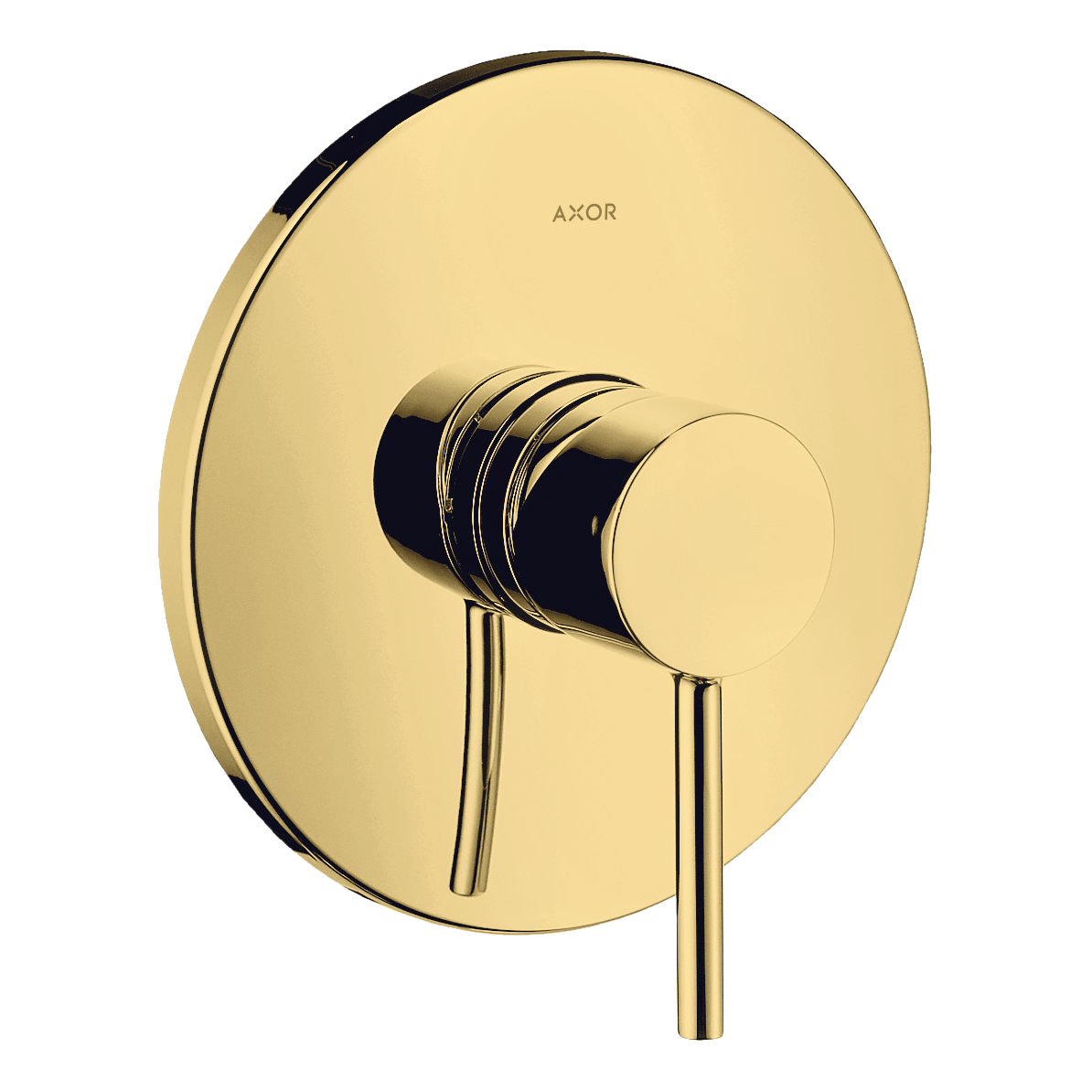 AXOR Starck Single Pin Handle Concealed Shower Mixer Faucet from Brandt in Polished Gold Optic finish