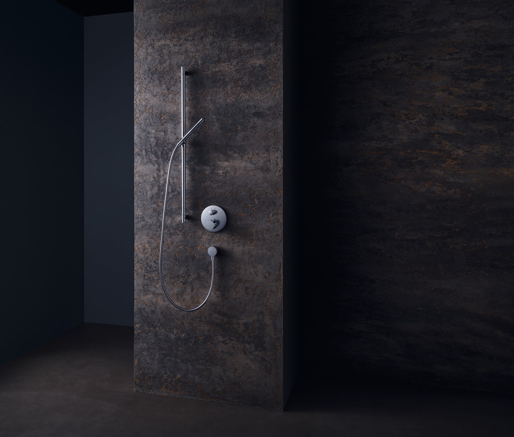 AXOR Starck Concealed Shower Thermostat with Shut-Off Valve from Brandt in Chrome finish