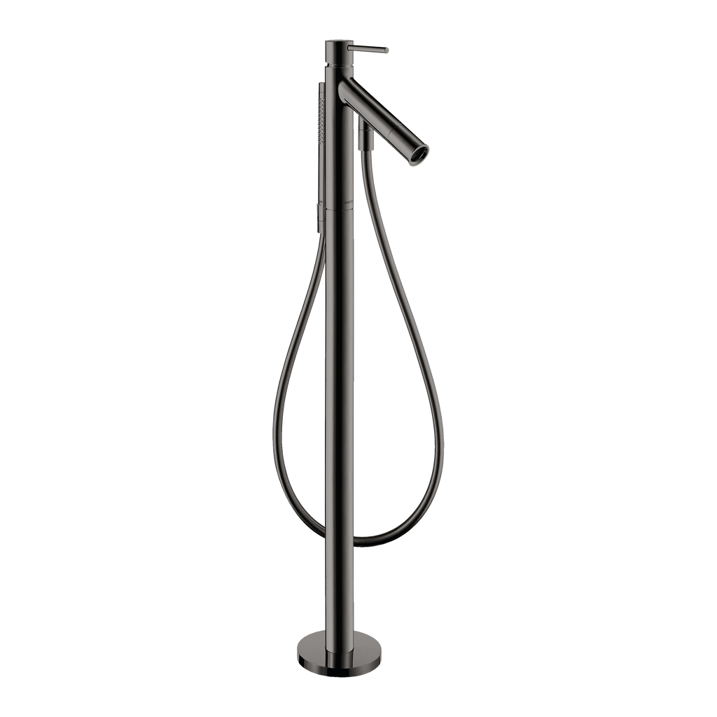 AXOR Starck Single Lever Handle Floorstanding Bath & Shower Mixer Faucet from Brandt in Polished Black Chrome finish