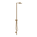 AXOR Starck Nature Outdoor Shower Column with Overhead Shower 240 1jet from Brandt in Brushed Bronze finish