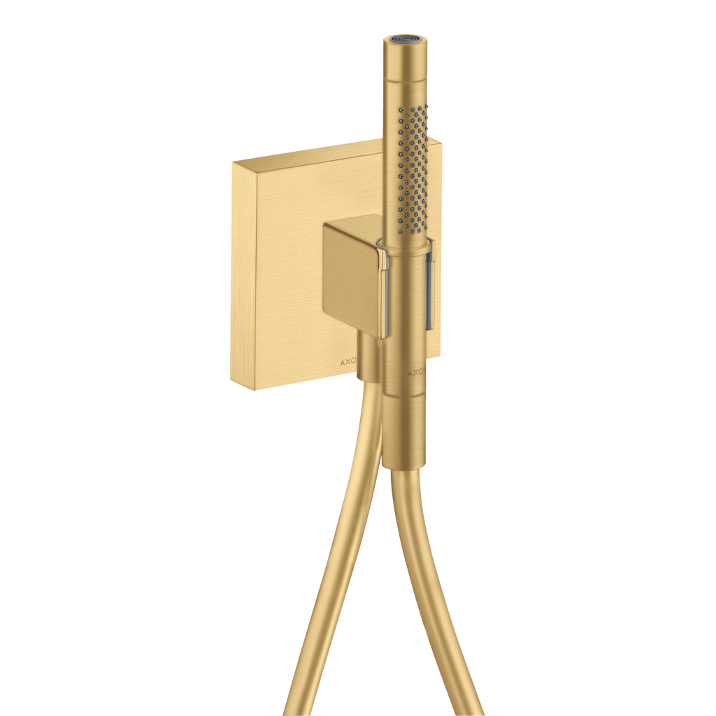 AXOR Starck Porter Unit 120/120 with Baton Hand Shower 2jet and Shower Hose from Brandt in Brushed Gold Optic finish