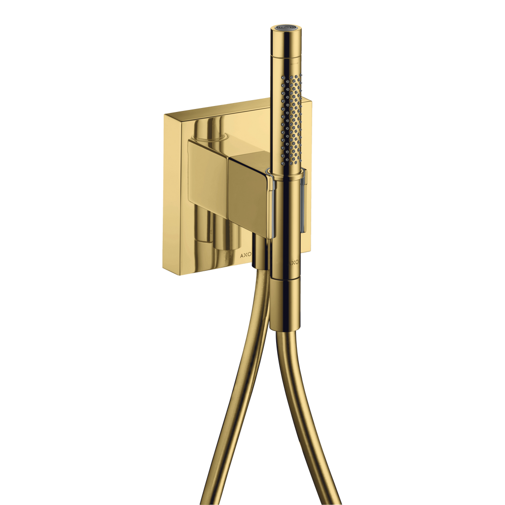 AXOR Starck Porter Unit 120/120 with Baton Hand Shower 2jet and Shower Hose from Brandt in Polished Gold Optic finish