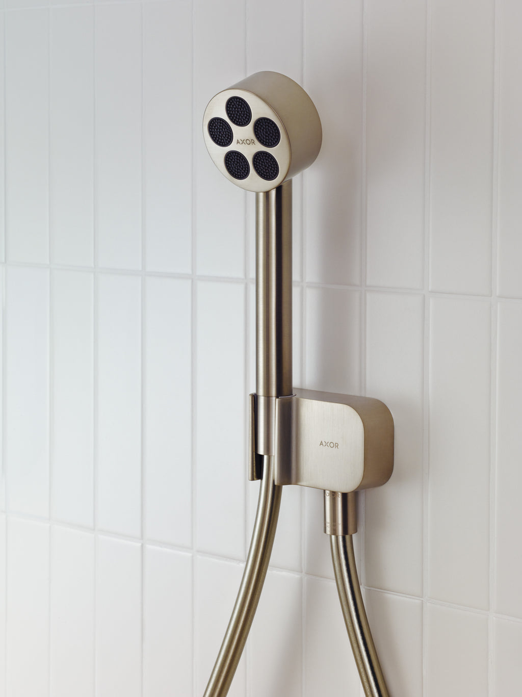 AXOR Starck Shower Hose with Metal Effect 1/2" 1,25 m from Brandt in Brushed Nickel finish