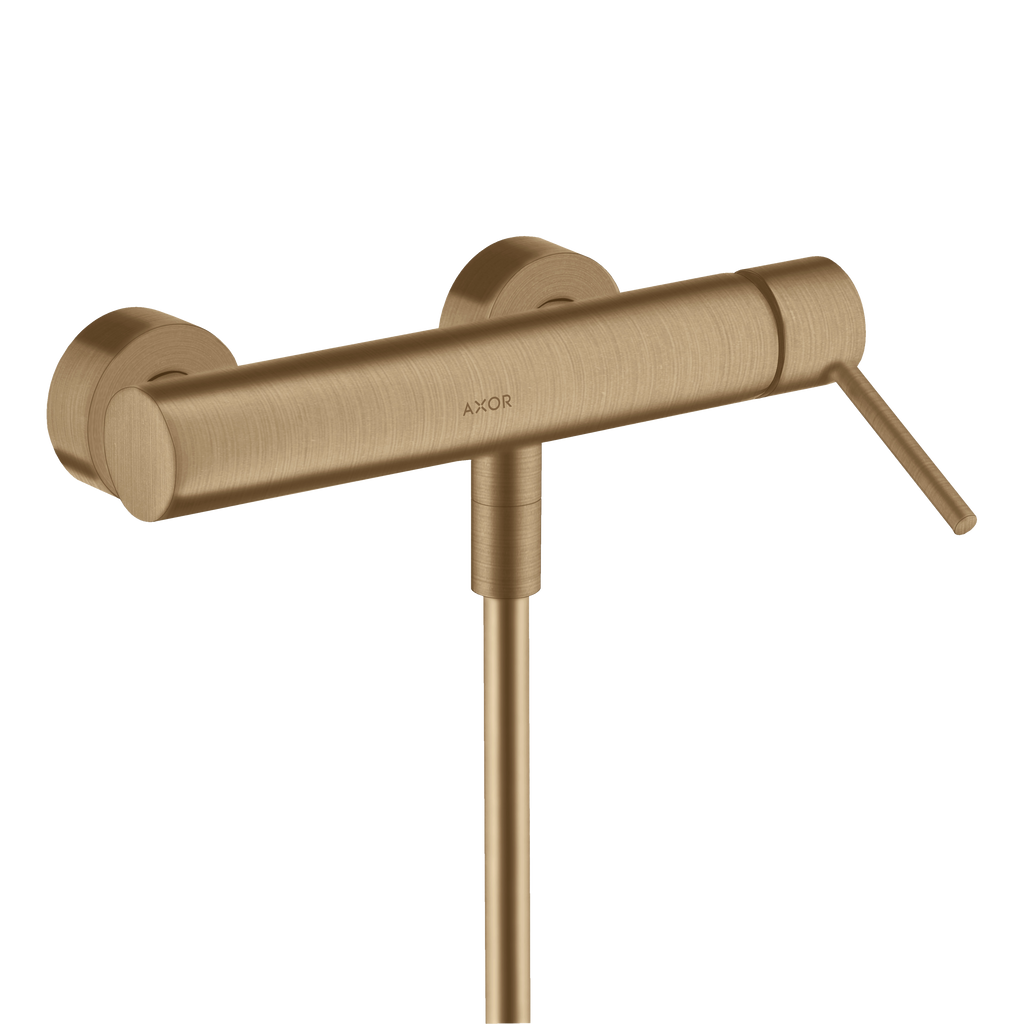 AXOR Starck Single Pin Handle Shower Mixer from Brandt in Brushed Bronze finish