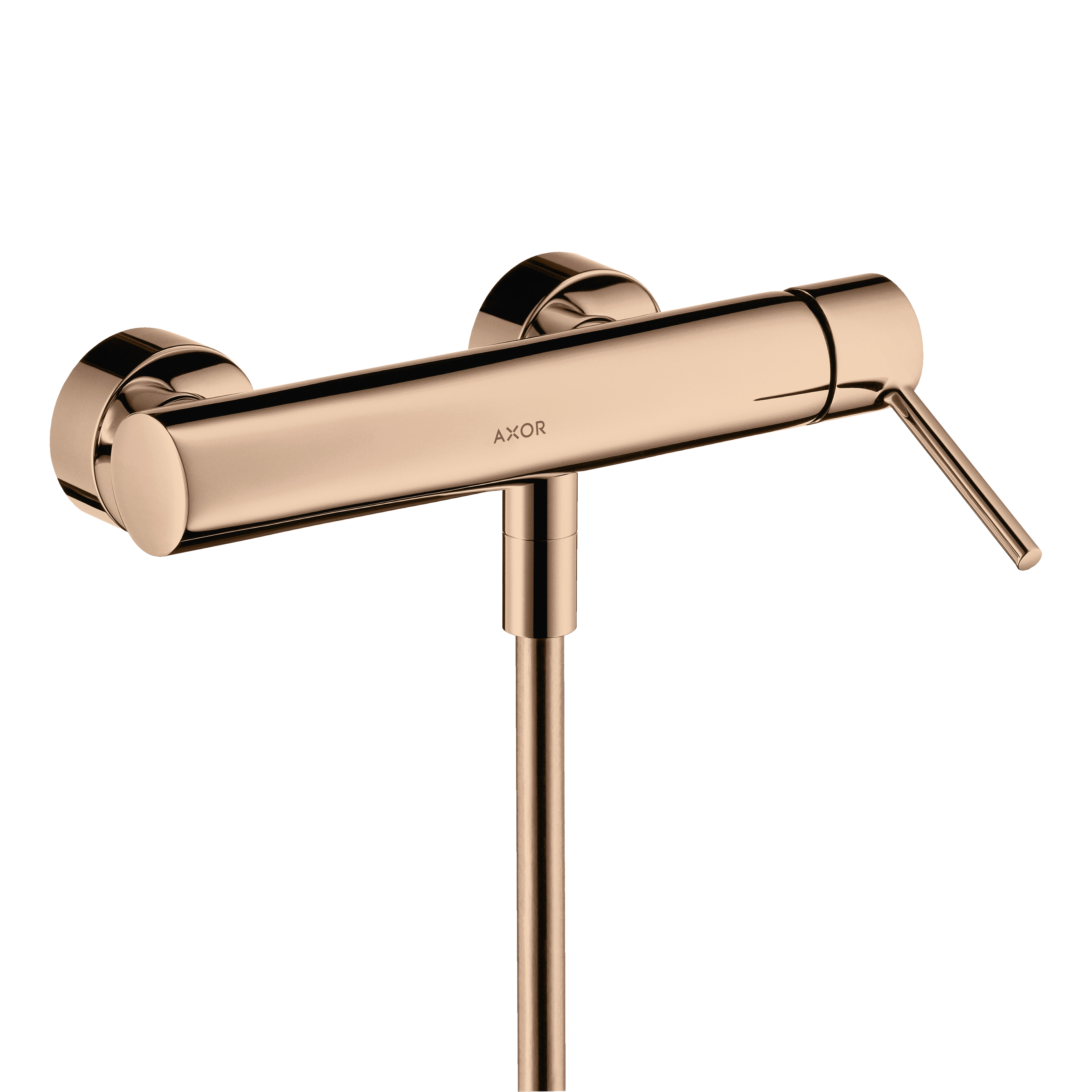 AXOR Starck Single Pin Handle Shower Mixer from Brandt in Polished Red Gold finish