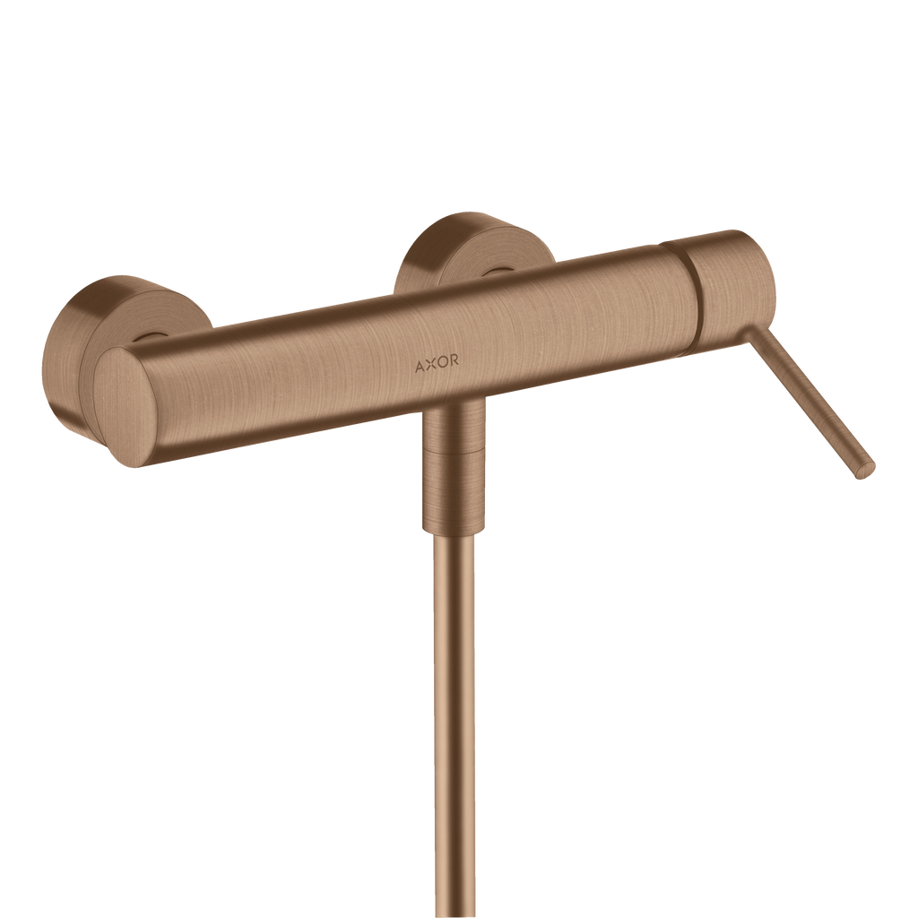 AXOR Starck Single Pin Handle Shower Mixer from Brandt in Brushed Red Gold finish