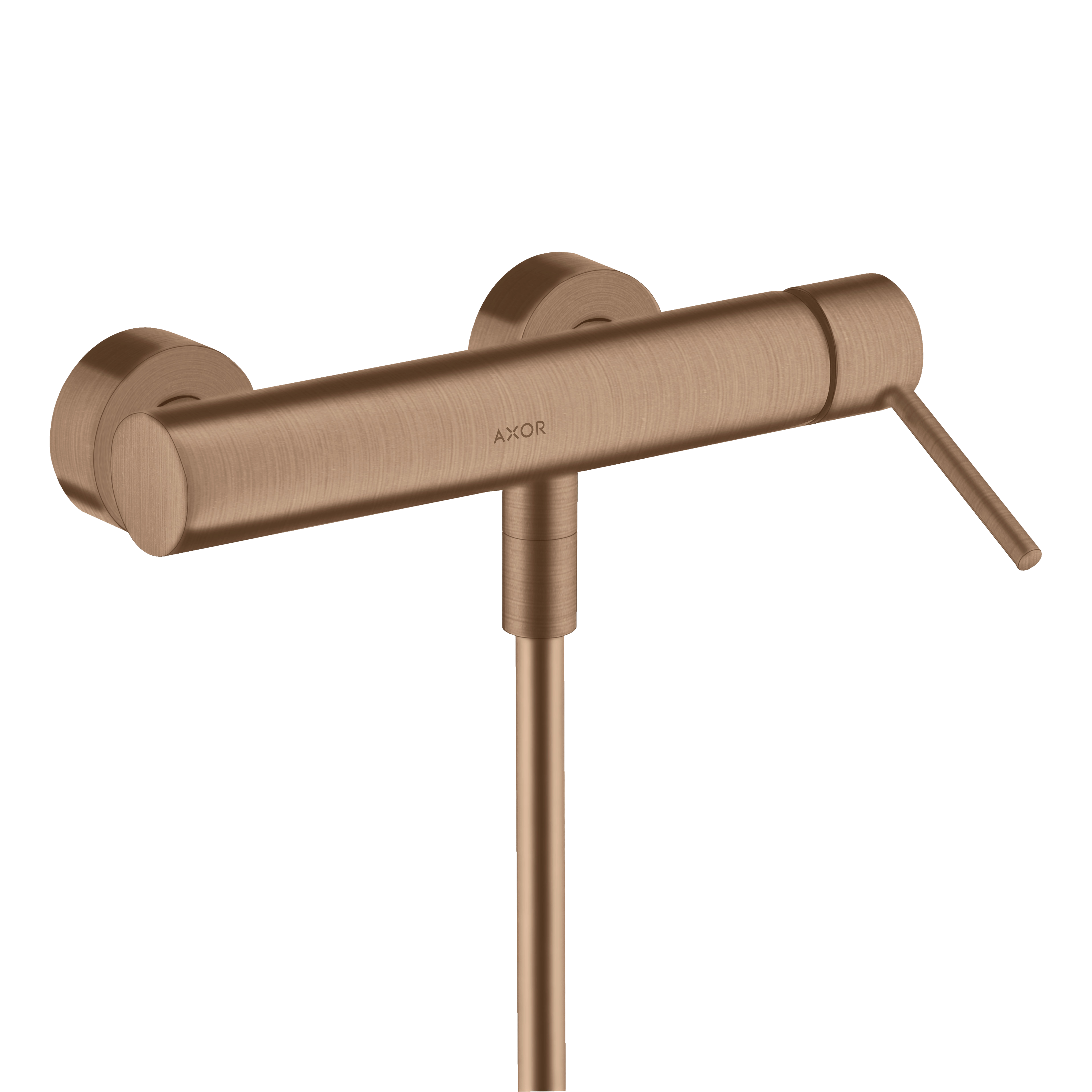 AXOR Starck Single Pin Handle Shower Mixer from Brandt in Brushed Red Gold finish