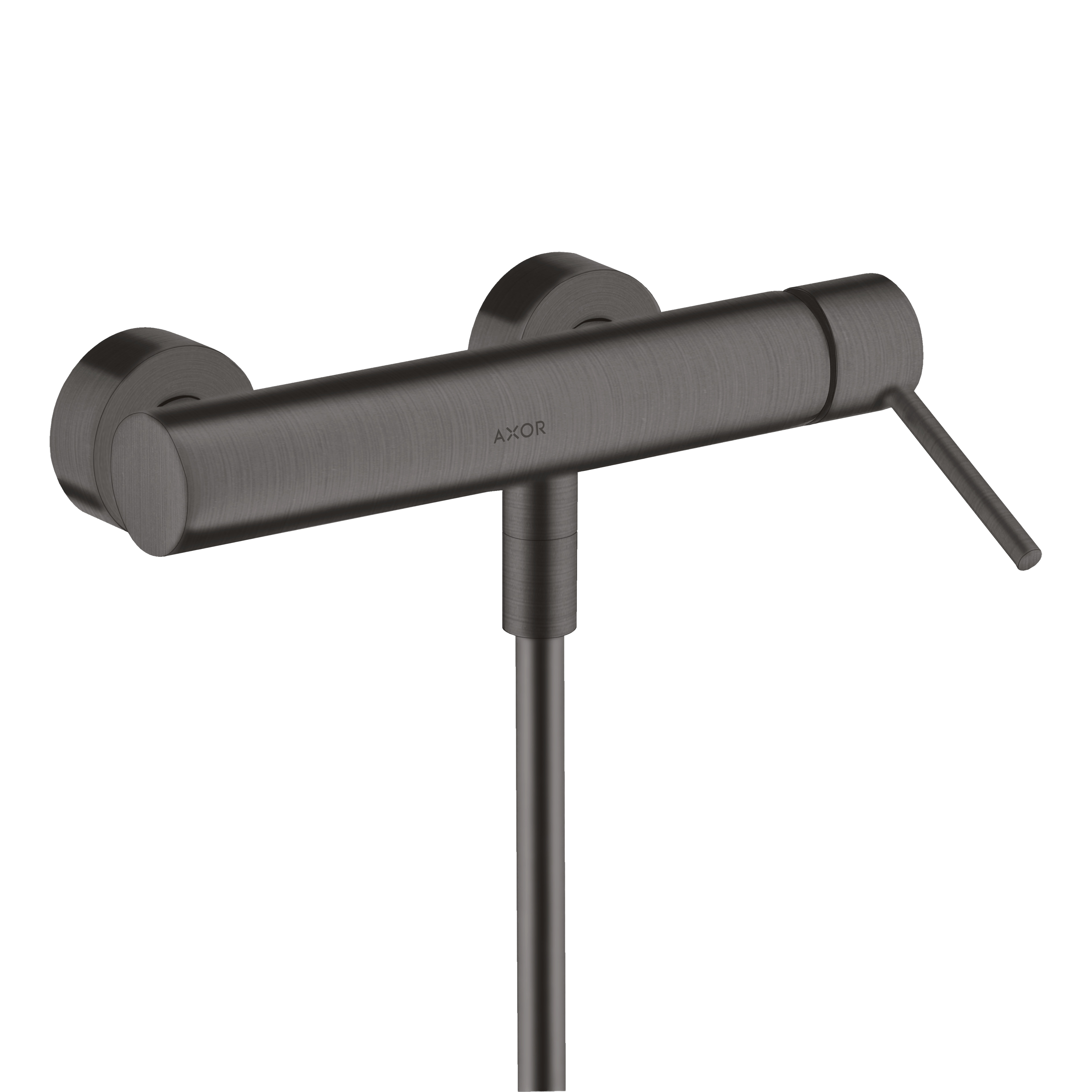 AXOR Starck Single Pin Handle Shower Mixer from Brandt in Brushed Black Chrome finish
