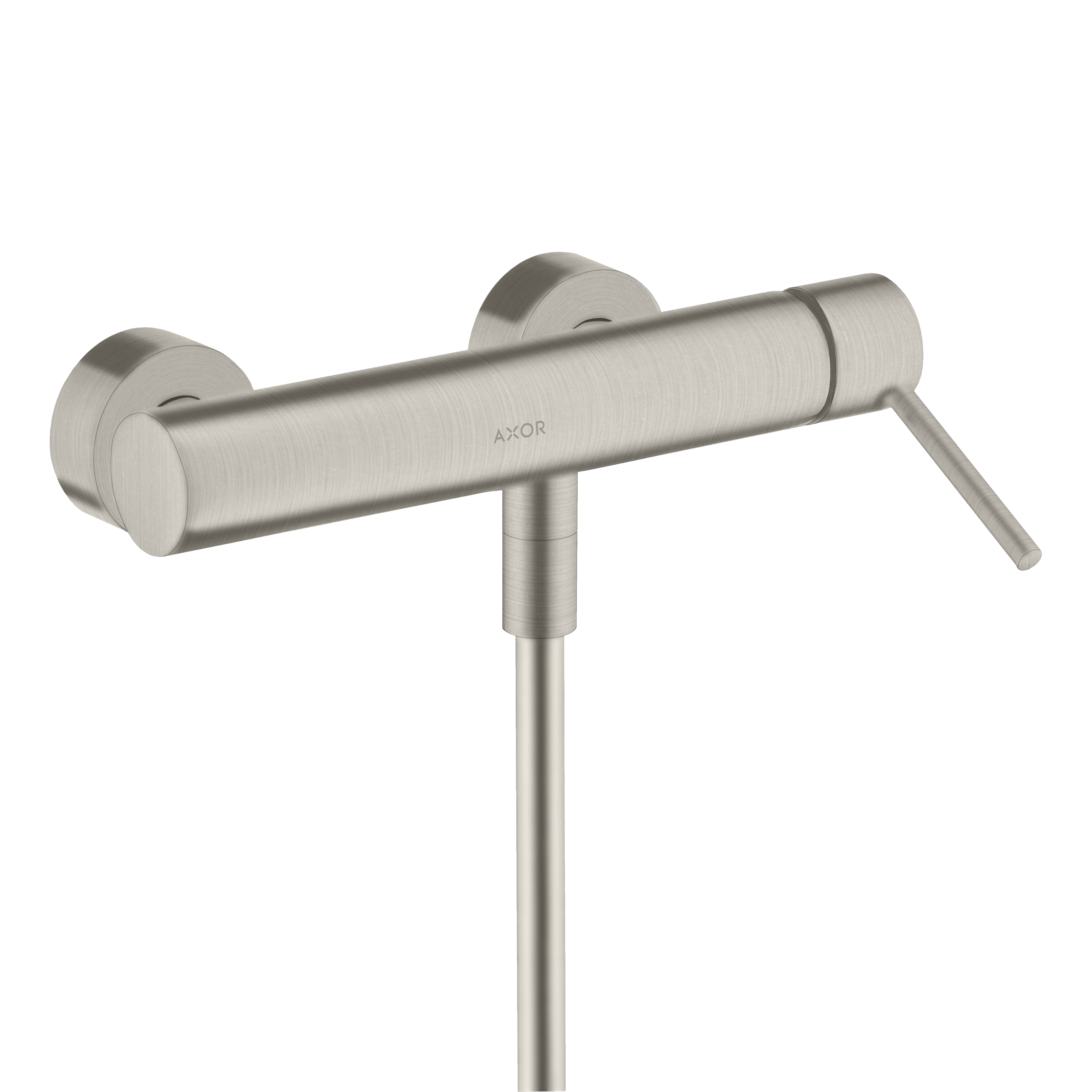 AXOR Starck Single Pin Handle Shower Mixer from Brandt in Stainless Steel Optic finish