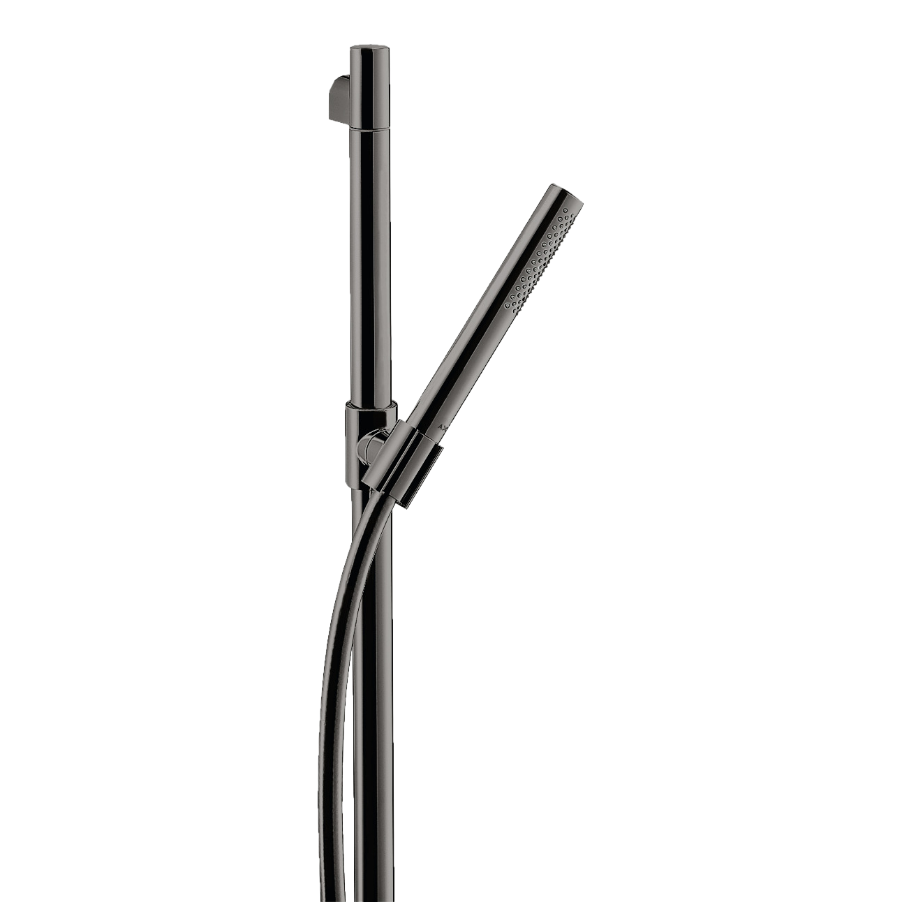 AXOR Starck Shower Set 90 cm with Baton Hand Shower 1jet EcoSmart from Brandt in Polished Black Chrome finish