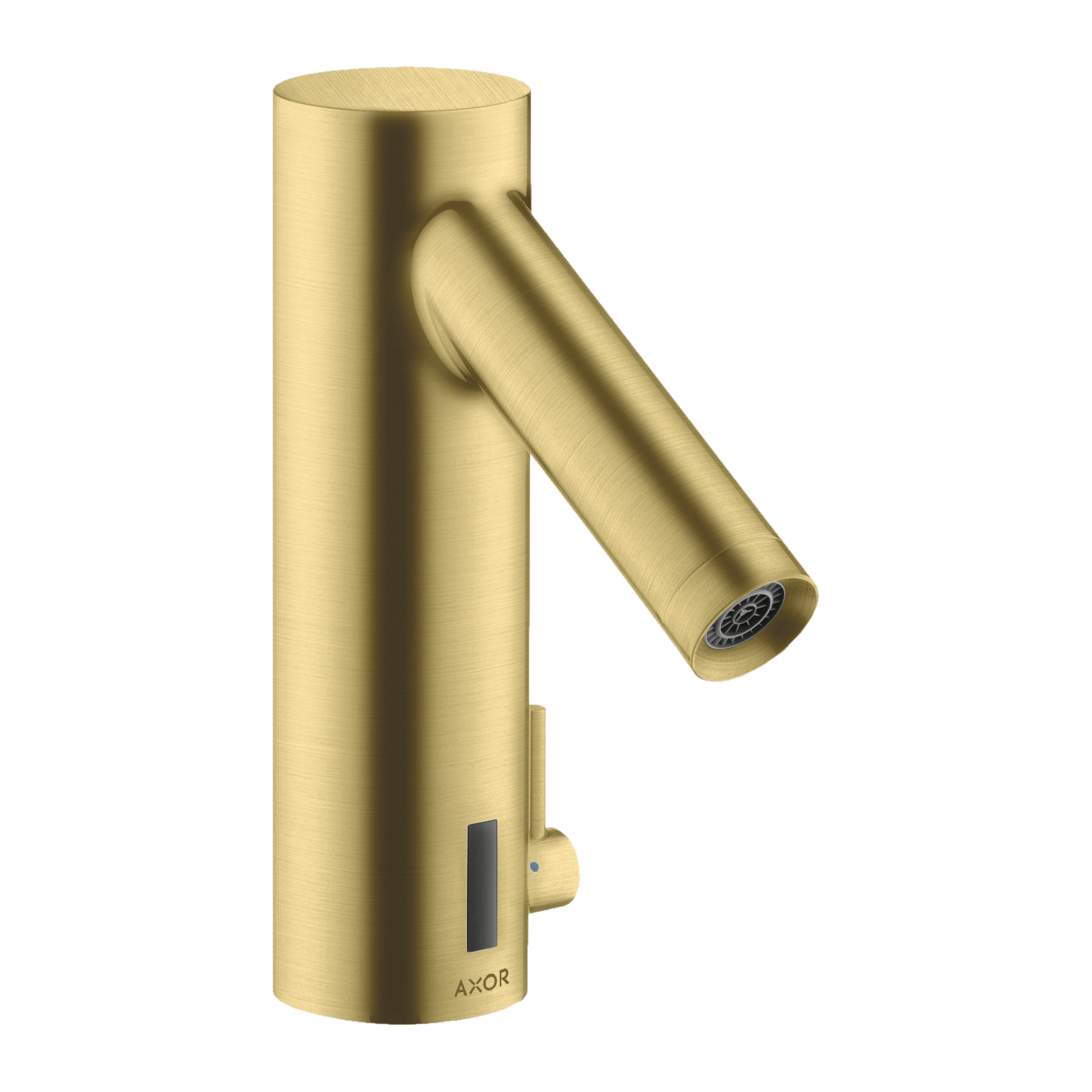 AXOR Starck Touchless Battery Operated Basin Mixer Faucet with Adjustable Temperature from Brandt in Brushed Brass finish