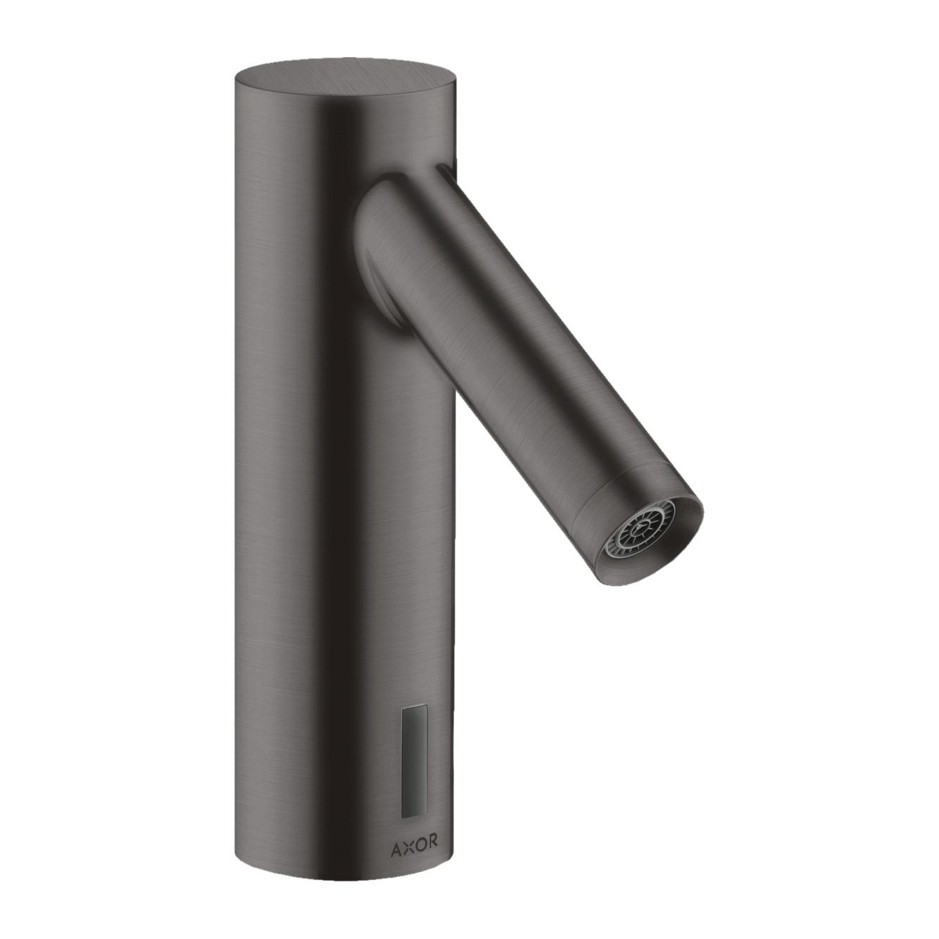AXOR Starck Touchless 230 V Basin Mixer Faucet with Pre-adjusted Temperature from Brandt in Brushed Black Chrome finish