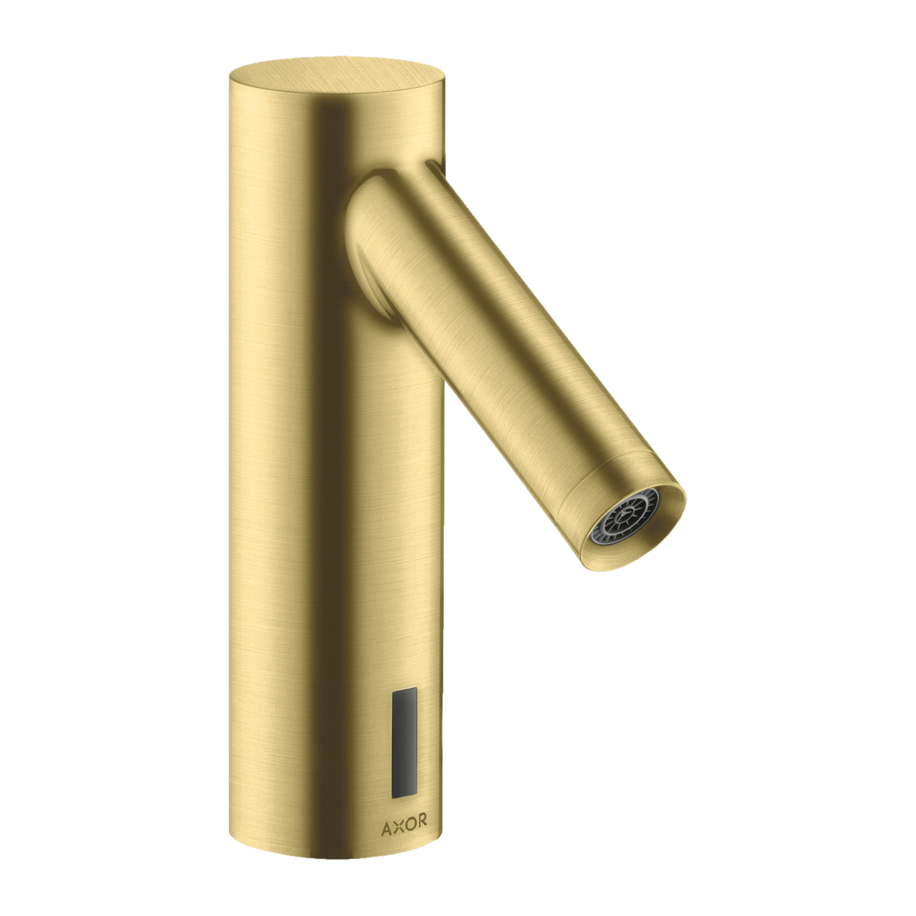 AXOR Starck Touchless 230 V Basin Mixer Faucet with Pre-adjusted Temperature from Brandt in Brushed Brass finish