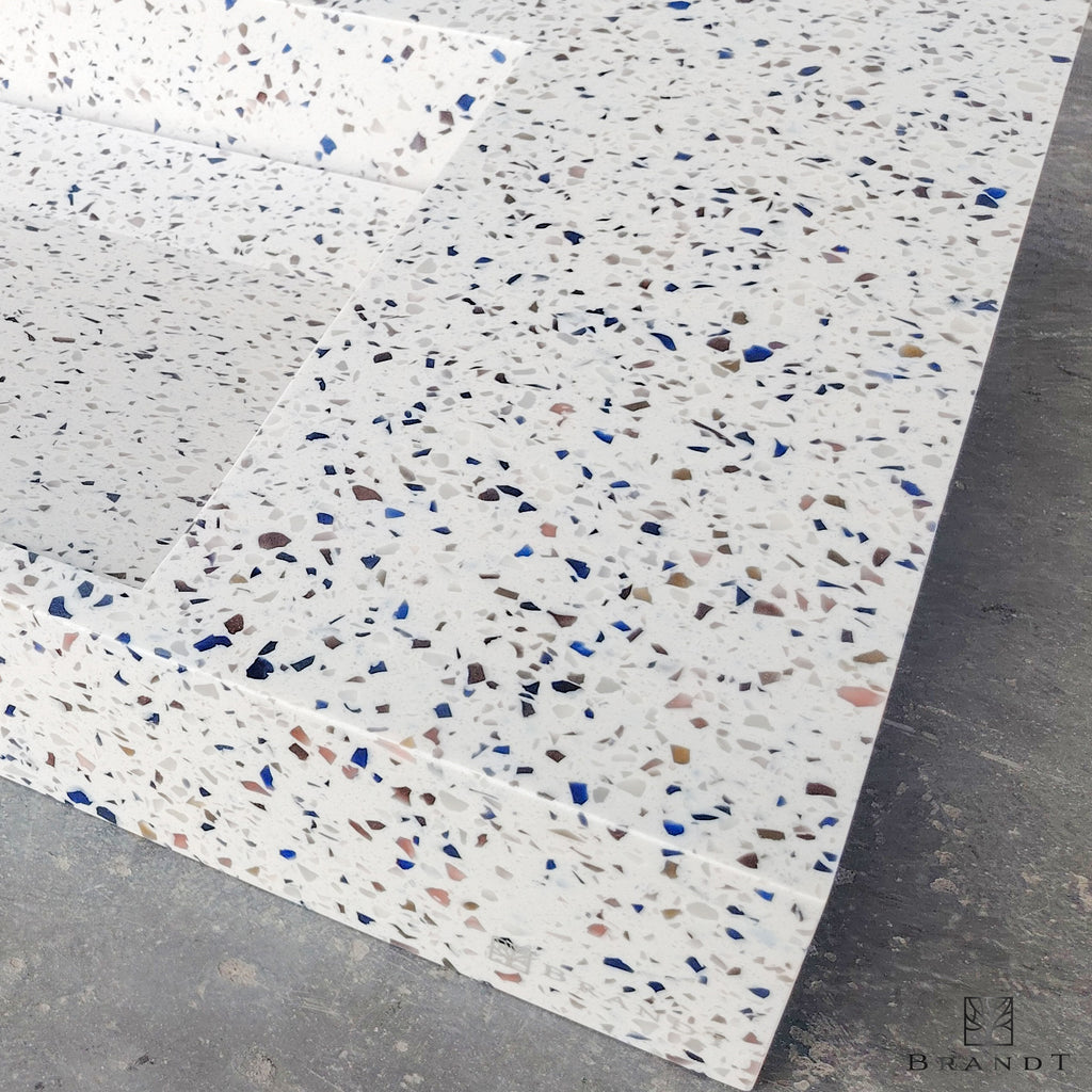 EDGE Basin 90 cm Terrazzo White